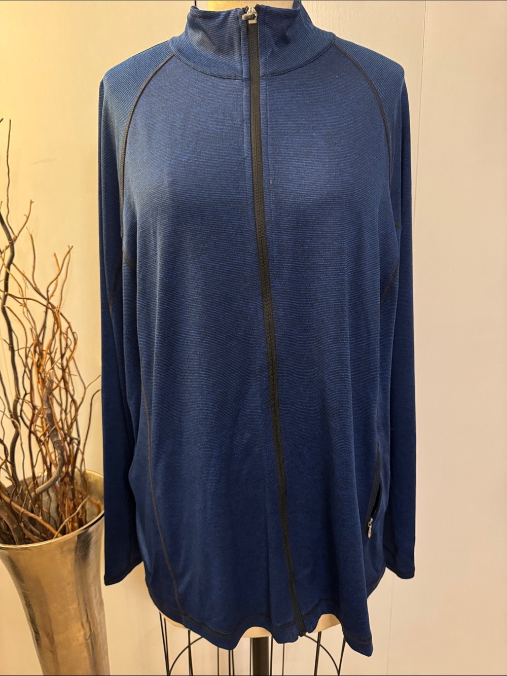 tek gear Blue Full-Zip Utility Jacket